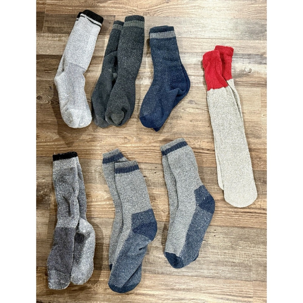 New 7x Northeast Outfitters Cozy Cabin Men's Brushed Heat Socks Gray Tan‎ Black